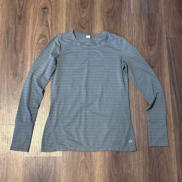 Gap Mesh Top Women S Gray Lightweight Breathable Casual Activewear Layering Tee - Picture 1 of 5